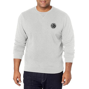 OEM Sweat-shirts surdimensionnés en coton avec épaules tombantes pour hommes logo personnalisé pull en polaire col rond vêtements d'hiver brodés en gros - Product Image 4