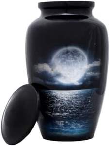 Boîte à urne imprimée en aluminium Cendres en bois en aluminium Mans Boîte à urnes classiques en aluminium - Product Image 6