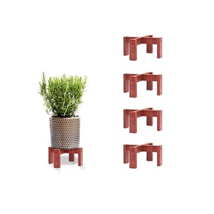 Maceta de ratán Mini soporte de madera Maceta de caña natural para Patio Sala de estar Balcón Café Hogar Jardín - Product Image 6