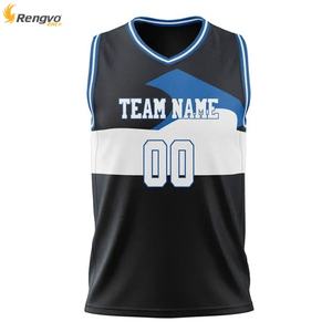 Maillot de basket-ball unisexe personnalisé en gros, grande taille, 100% polyester, sublimation, respirant, antibactérien, séchage rapide - Product Image 6
