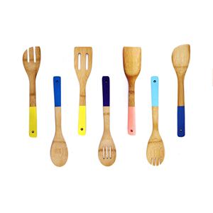 Acacia wood utensils WOODEN SALAD SERVER SET OF 2 HAND MADE UNIQUE KITCHENWARE <b>ITEM</b> - Product Image 4