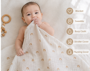 Multi-Purpose <b>Muslin</b> Baby Blanket 100% Cotton Soft Swaddle Nursing Stroller Cover Burp Cloth Direct Manufacturer Denizli Turkey - Product Image 3
