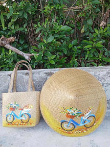 High quality natural water hyacinth tote <b>bag</b> handmade in Vietnam durable women handbag eco friendly <b>straw</b> beach <b>bag</b> for holiday - Product Image 5