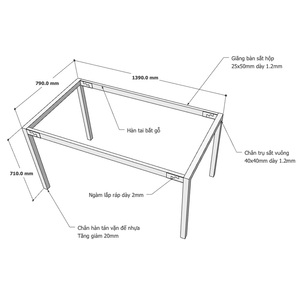 Industrial/Modern Metal/Iron Steel Table Legs for Dining/Hotel Chairs-UConcept HCUC006 - Product Image 3