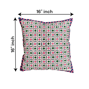 Fundas de Cojín Geométricas Florales Multicolor de 16x16, Hechas a Mano, Decorativas, para Sofá, Cama, Juego de Fundas de Edredón - Product Image 3