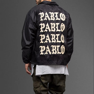 เสื้อแจ็คเก็ตโค้ชโพลีเอสเตอร์ของผู้ชายเสื้อโค้ชผ้าไนลอนมีฮู้ดกันลมพิมพ์โลโก้แบบกำหนดเองที่ด้านหน้าเสื้อผ้าฤดูใบไม้ผลิไซส์ใหญ่พิเศษ - Product Image 5