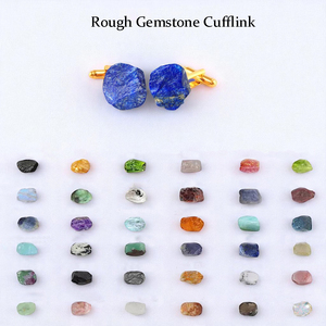 925 argent Sterling cristal brut Quartz pierres précieuses boutons de manchette forme naturelle Unique hommes bijoux cadeau de mariage boutons de manchette faits à la main - Product Image 5