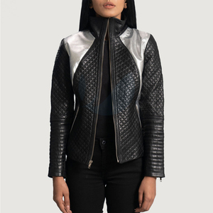 Proveedor superior Chaqueta universitaria personalizada para mujer con mangas de cuero Chaqueta elegante con letras de béisbol para mujer para ropa informal - Product Image 1