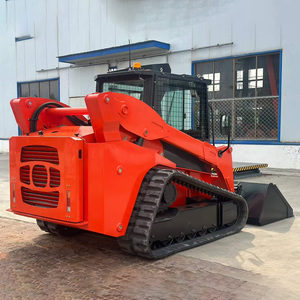 China Large 1500kg Tracked Skid Steer Diesel Hydraulic <strong>Loader</strong> High Flow Skid Steer <strong>Loader</strong> With Ac Cab Bucket - Product Image 5