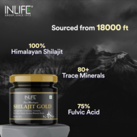Şilajit Altın Bitkisel Ayurvedik Besin Takviyesi %75 Fulvik Asit INLIFE Marka 20g Kavanoz Ambalaj Enerji Yönetimi