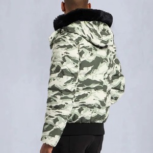 Chaqueta Acolchada Personalizada para Hombre 2025, Estilo Urbano, Invierno, Lona Impermeable, Cortavientos, Relleno de Algodón, Abrigos Brillantes con Capucha - Product Image 3