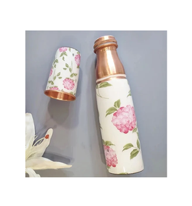 Botella de agua de cobre de diseño simple Botella de agua impresa esmaltada más vendida para oficina y escuelas - Product Image 6