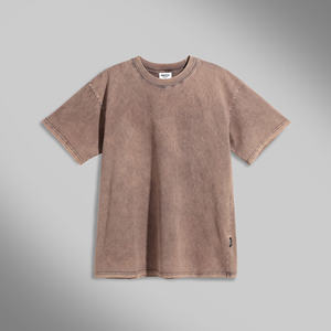 Logotipo personalizado Gimnasio Camisetas Hombres Mujeres Ropa activa al aire libre Lavado ácido Cuello Manga corta 100% algodón Fábrica de proveedores de Vietnam - Product Image 3