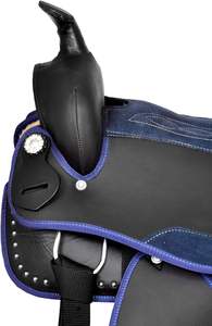 Selle Western Synthétique Mixte Selle Western de Haute Qualité avec Accessoires Assortis Produits de Course de Chevaux Anglais - Product Image 3