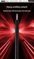 KONLLEN Wanshi Kanglun Black Tiger Carbon Fiber Cue Eight Teeth 13mm Big Punch Rod pour billard, avec pointe de 13 mm et grande puissance de frappe