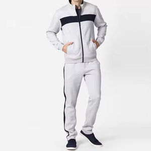 Venta al por mayor de chándales para los hombres Conjunto de chándal de 2 piezas Casual Athletic Jogging Warm Up Full Zip Sweat Suits - Product Image 4