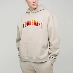 Boxy Fit Sudadera con capucha de algodón para hombre Fleece Winter Cropped Pullover Sudadera con capucha de algodón personalizada de gran tamaño - Product Image 5