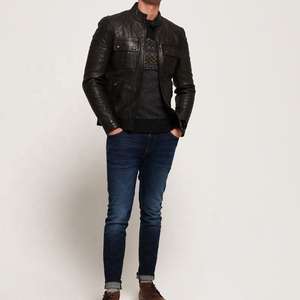 Veste en cuir pour homme de haute qualité, logo personnalisé, nouveau design, 100% douce et chaude, nouvelle veste pour homme grande taille, col montant, style avec poches. - Product Image 2