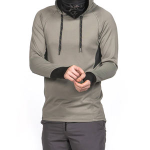 Sudadera con capucha protectora de pesca de talla grande de tela impermeable transpirable de secado rápido de manga larga de poliéster 100% personalizada al por mayor - Product Image 1