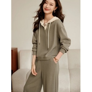 ชุดวอร์ม2ชิ้นสำหรับเด็กชายหญิง2-13ปีเสื้อผ้าลำลองแบบสวมหัวสไตล์คลาสสิกและฤดูใบไม้ผลิและฤดูใบไม้ร่วง - Product Image 2