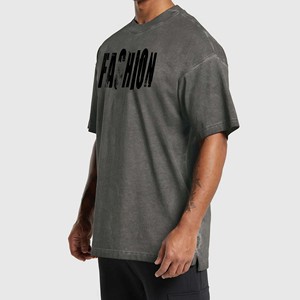 Camiseta de Gimnasio con Cuello Redondo de Diseño Personalizado OEM de Alta Calidad para Hombre, 100% Algodón, 220 Gramos de Peso de Tela, Manga Corta, Estilo Urbano - Product Image 2