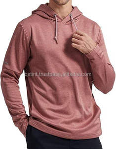 Sweat-shirt à capuche pour homme, nouvelle mode printemps-automne, manches longues, décontracté, avec poche de couleur unie, style fin tissé - Product Image 4