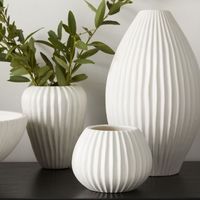 Ensemble de pots à fleurs modernes en ciment émaillé 10L, jardinières d'extérieur avec motif irrégulier pour la décoration de fleurs et plantes vertes 8kg VN