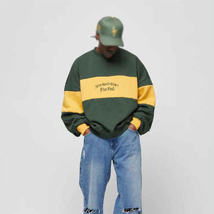 Vente chaude hommes Vintage texte personnalisé à manches longues pull sweat nouveauté hiver Style lavé avec impression par sublimation - Product Image 3