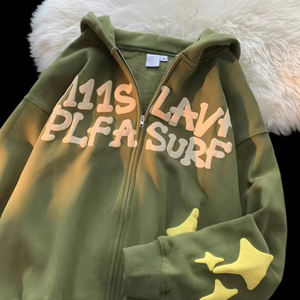 Sudadera con capucha personalizada 100% algodón para hombre 500gsm peso pesado 3D para estampado de hojaldre sudadera térmica de invierno con apliques de alta calidad - Product Image 4