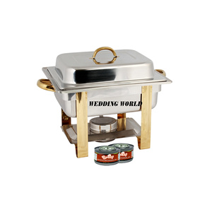 Decorative Brass Chafing Dish With Hanging Lid Oval Shape Designer Casserole Hot Selling Luxury New Metal Food Warmer - Product Image 5