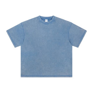 T-shirts personnalisés pour hommes T-shirt à manches courtes surdimensionné en coton T-shirt graphique vintage pour hommes en détresse délavé à l'acide - Product Image 2