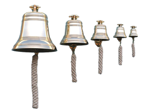 Campanas colgantes de cuerda blanca, adornos navideños y artesanales de Metal, campana de pared, campanas de latón de estilo Vintage, decoración navideña - Product Image 5