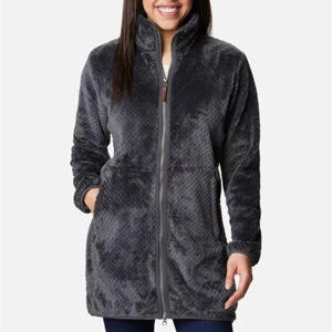 Mujeres grueso cálido polar Fitness Yoga gimnasio entrenamiento desgaste pulgar fuera manga larga bolsillo Delgado cremallera completa H chaqueta - Product Image 1