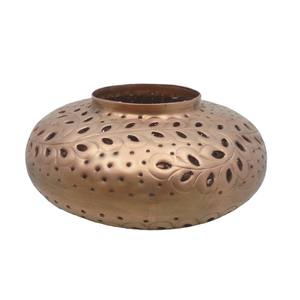 Support votif en aluminium de conception unique nouveau pot de bougie de couleur de cuivre de conception pour la décoration de table de salon et de mariage - Product Image 1