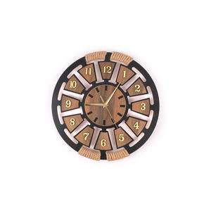 Wooden <b>Modern</b> Brown Decorative Wall <b>Clock</b> 40x40 - Product Image 4