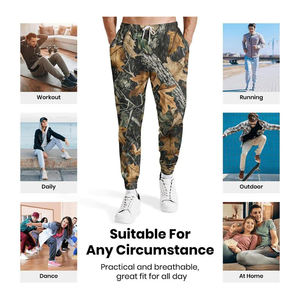 Pantalons de survêtement à motifs de camouflage d'arbre personnalisés, jambe petite, jambe droite décontractée, imprimé camouflage, pantalon de sublimation pour homme - Product Image 5