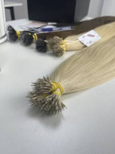 Wholesale <b>Hair</b> Supplier Micro Tip <b>Hair</b> <b>Extensions</b> 100% Vietnamese Virgin Human <b>Hair</b> platinum <b>color</b> - Product Image 3