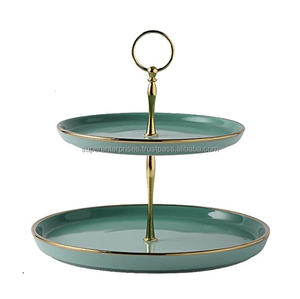 Support à gâteau en céramique Design Royal pour la décoration intérieure Design de haute finition pour la décoration de table de mariage et de fête Outils de gâteau - Product Image 1