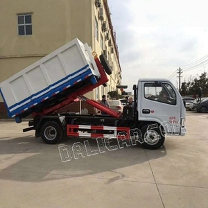 Factory Price Dongfeng 6 Wheels <strong>Small</strong> Hook Lift <strong>Truck</strong> 4x2 Detachable Carriage <strong>Garbage</strong> <strong>Truck</strong> - Product Image 3