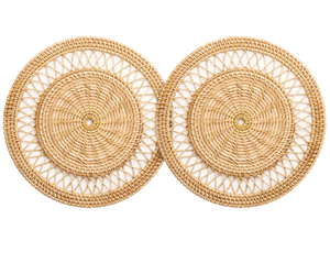 Assiette de charge ronde en rotin durable idéale pour les repas formels et l'utilisation quotidienne du rotin naturel pour les fêtes de mariage - Product Image 5