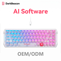 Flux 68-Key Pro Hall Effect Mechanical Keyboard Crystal White AI Software Rapid Trigger Adjustable Actuation 8000Hz RGB USB-C
