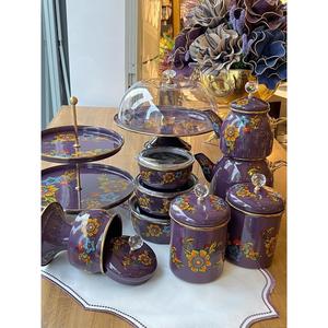 Set da cucina Lorena smalto viola 10 pezzi