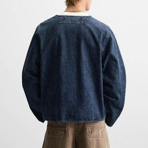 Chaqueta de mezclilla personalizada para hombre con estilo minimalista adecuada para looks casuales e inteligentes diarios - Product Image 4