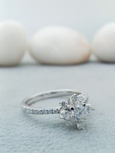 Anillo de compromiso y boda de lujo para mujer de moda 14K 18K oro fino GIA IGI certificado completo VVS corte de diamante Natural Estilo clásico - Product Image 3