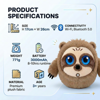 CADOTHY GPT Compagnon en peluche IA intégré avec AILA, yeux émotionnels LED et assistant vocal pour l'accompagnement et la lutte contre l'isolement