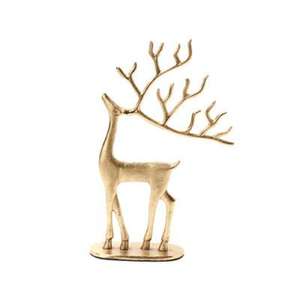 กวางเรนเดียร์ตกแต่งโต๊ะวัตถุวันคริสต์มาสของขวัญออนไลน์กวางเรนเดียร์อะลูมิเนียมแบบเคลือบทอง - Product Image 1