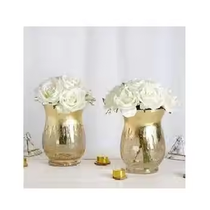 Decoración de mesa de sala de estar pulida en oro, florero de Metal, florero de Metal tradicional, embalaje Premium por decor Impex - Product Image 4