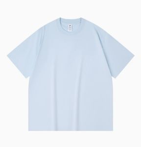 300 Gsm Tshirt Men's 100% Cotton <b>Mock</b> Rib <b>Neck</b> Oversize Drop Shoulder T-shirt Blank Streetwear Heavyweight Plain t Shirt for Men - Product Image 3