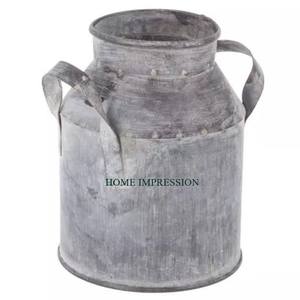 Fournisseur en gros de canne à lait galvanisée avec couleur personnalisée fini rustique indien élégant fait à la main pot à lait décoratif - Product Image 2