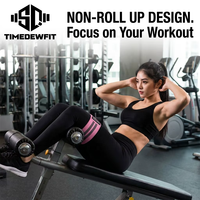 Bandes de Résistance en Tissu Polyester Épais pour Hanches et Fessiers, Logo Personnalisé, Antidérapantes, Élastiques Tricotées pour Yoga et Entraînement en Salle de Sport (Vente en Gros)